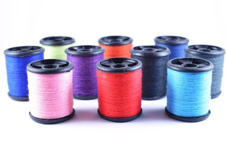 A colorful of threads for sewingの写真素材