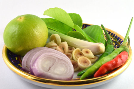 Thai spicy salad ingredientsの写真素材