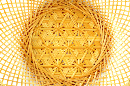 Traditional Thai bamboo basket textureの写真素材