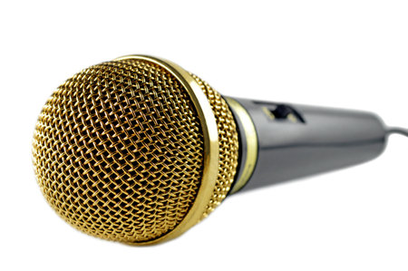 Microphone isolated on a white backgroundの写真素材