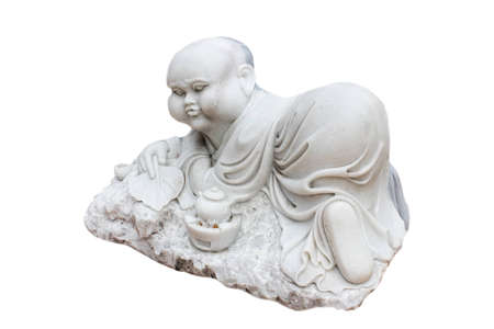 novice  of statues on a white background の写真素材