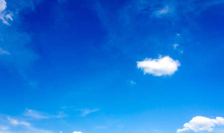 White clouds in blue skyの写真素材