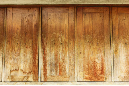 old wooden window background の写真素材