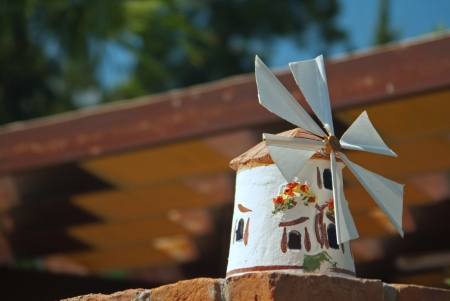 Windmills are still a symbol of the Bodrum Peninsulaの写真素材