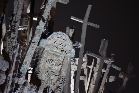 Details of the Monument to the Fallen and Murdered in the Eastの写真素材