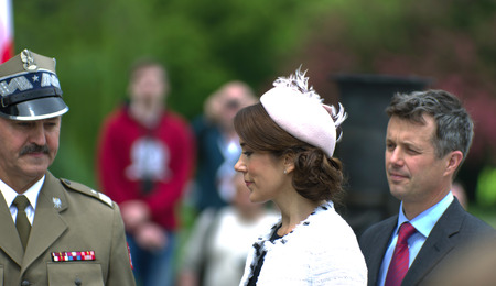 Prince Frederik and Princess Mary on state visit to Polandのeditorial素材