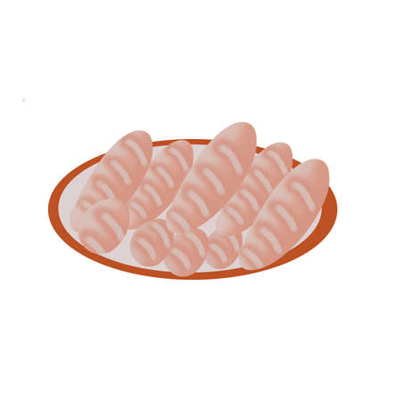 mini bread on a plateの写真素材