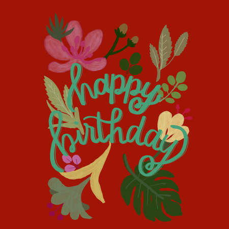 Happy birthday as a greetings cardの写真素材