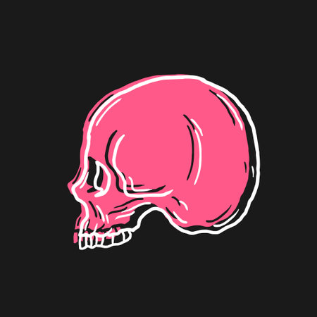 skull vector illustration template designのイラスト素材