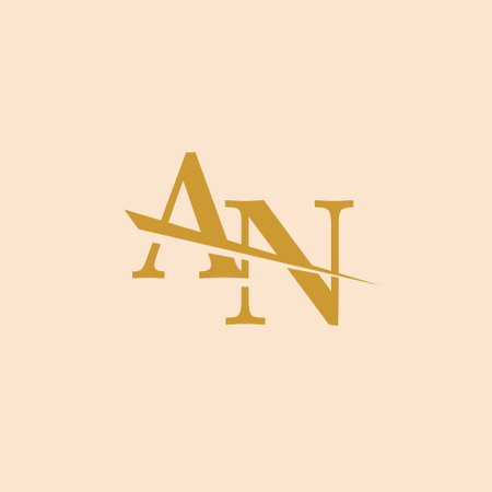 initial letter AN or NA logo designのイラスト素材
