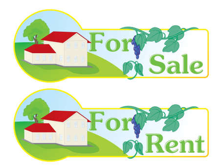 mark for naming the estate, sale and rental houses. のイラスト素材