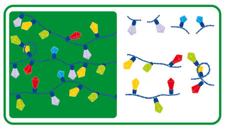 garland. create the garland. elements of design for garland creationのイラスト素材