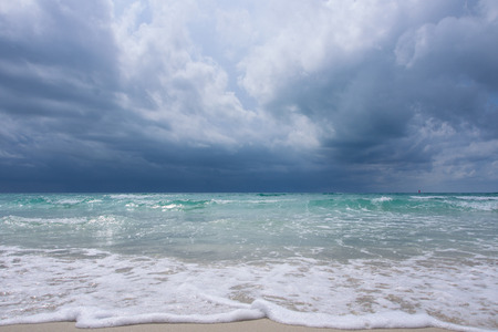 Storm is coming at the beachの写真素材