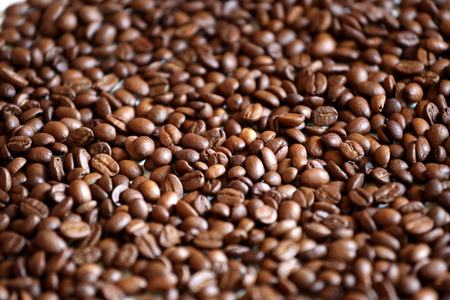 Many coffee beans close-upの写真素材
