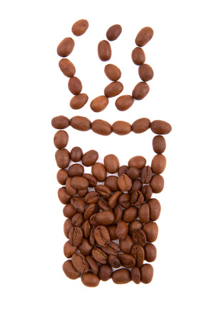 Coffee glass from coffee beansの写真素材