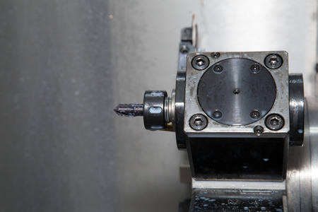 Turret tool on the machine CNCの写真素材