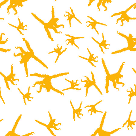 Seamless pattern background with monkeys. Symbol of 2016 year. Illustrationの写真素材