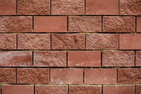 The background is made of smooth and rough stone of red-brown color.