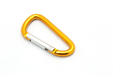 Yellow carabinerの写真素材