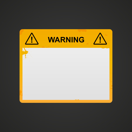 Warning sign banner, clear illustrationのイラスト素材