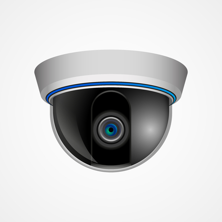 CCTV camera, illustration, isolated on whiteのイラスト素材