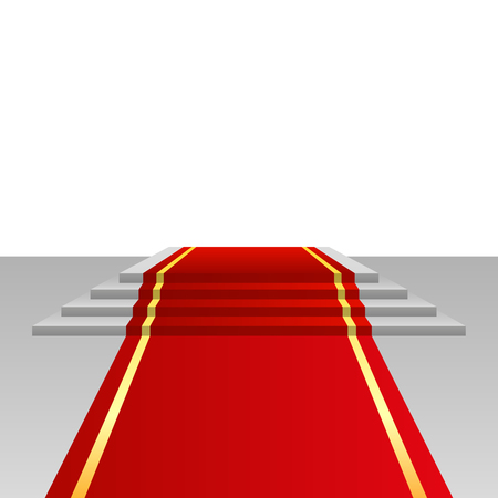 Red carpet and podium, abstract background, vectorのイラスト素材