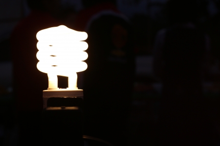 Lamp light at night