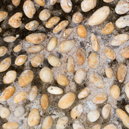 Texture gravel stone wall on background.の写真素材