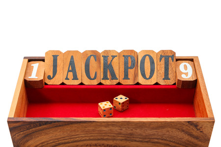 Wooden dice jackpot board game
