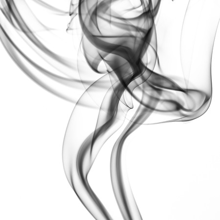 Abstract white smoke on black background.の写真素材