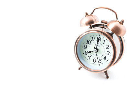 Vintage clock on white background.の写真素材