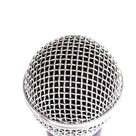 head microphone isolated on white backgroundの写真素材