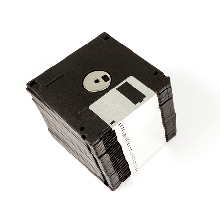 stack of diskettes isolate on white background.