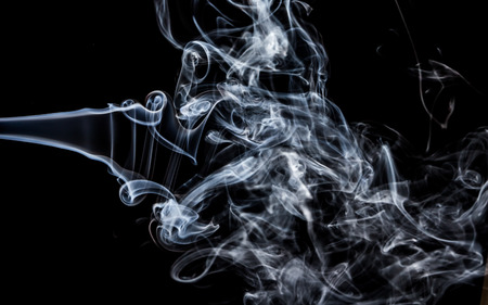 Smoke on white background.