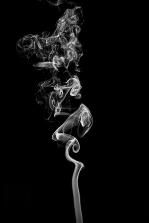 Abstract smoke on black background.の写真素材