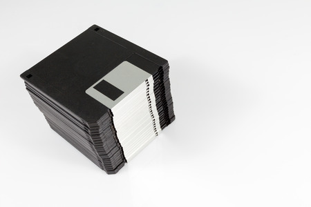 stack of diskettes isolate on white background.の写真素材