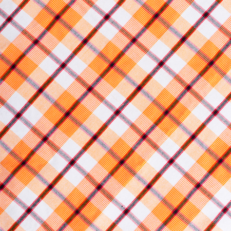 Close up of empty red checkered tablecloth with copy space.
