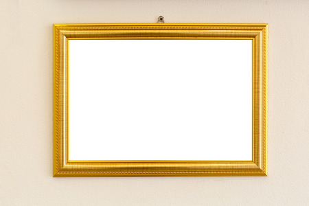 blank picture frame hanging on the floor.の写真素材