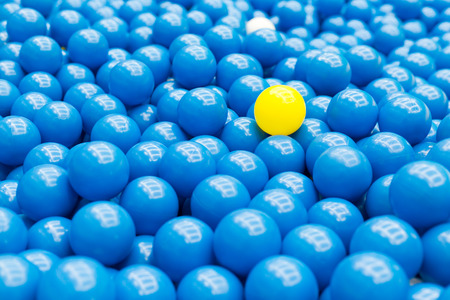 close up of plastic colorful blue ball at the playgroundの写真素材