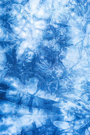 The fabric is indigo dye use as background,Local fabricの写真素材