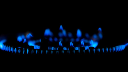 blue gas flame as a background