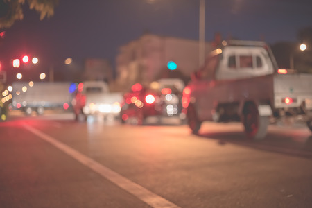 Abstract bokeh from car light on the traffic road.の写真素材