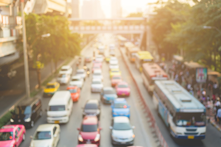 Highway with lots of cars in thailand.