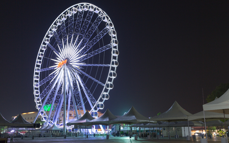 BANGKOK-March 2,2017 :  The Biggest Ferris wheel Landmark of Asiatique, Bangkok Thailand. Asiatique is the Bangkok night market.のeditorial素材