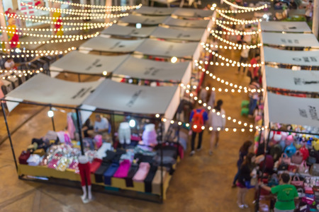 Abstract blur of night market.の写真素材
