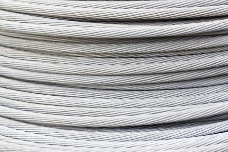 steel wire or steel rope in the roll.の写真素材