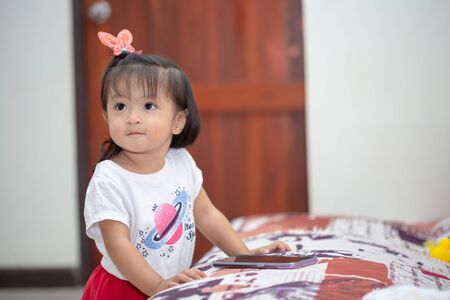 Portrait asian smiling little girls.の写真素材