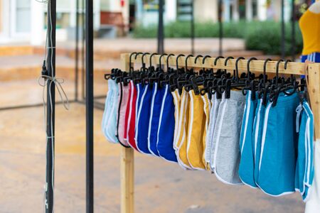 Colorful short pants. Lady, clothing