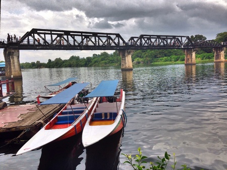 The bridge of river Kwai, Thailand.の素材