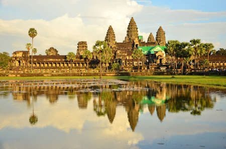 The Reflection of Angkor Watの写真素材